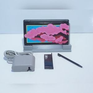 Nintendo DS Lite UV Printed Black Cherry Blossom Handheld System with Charger